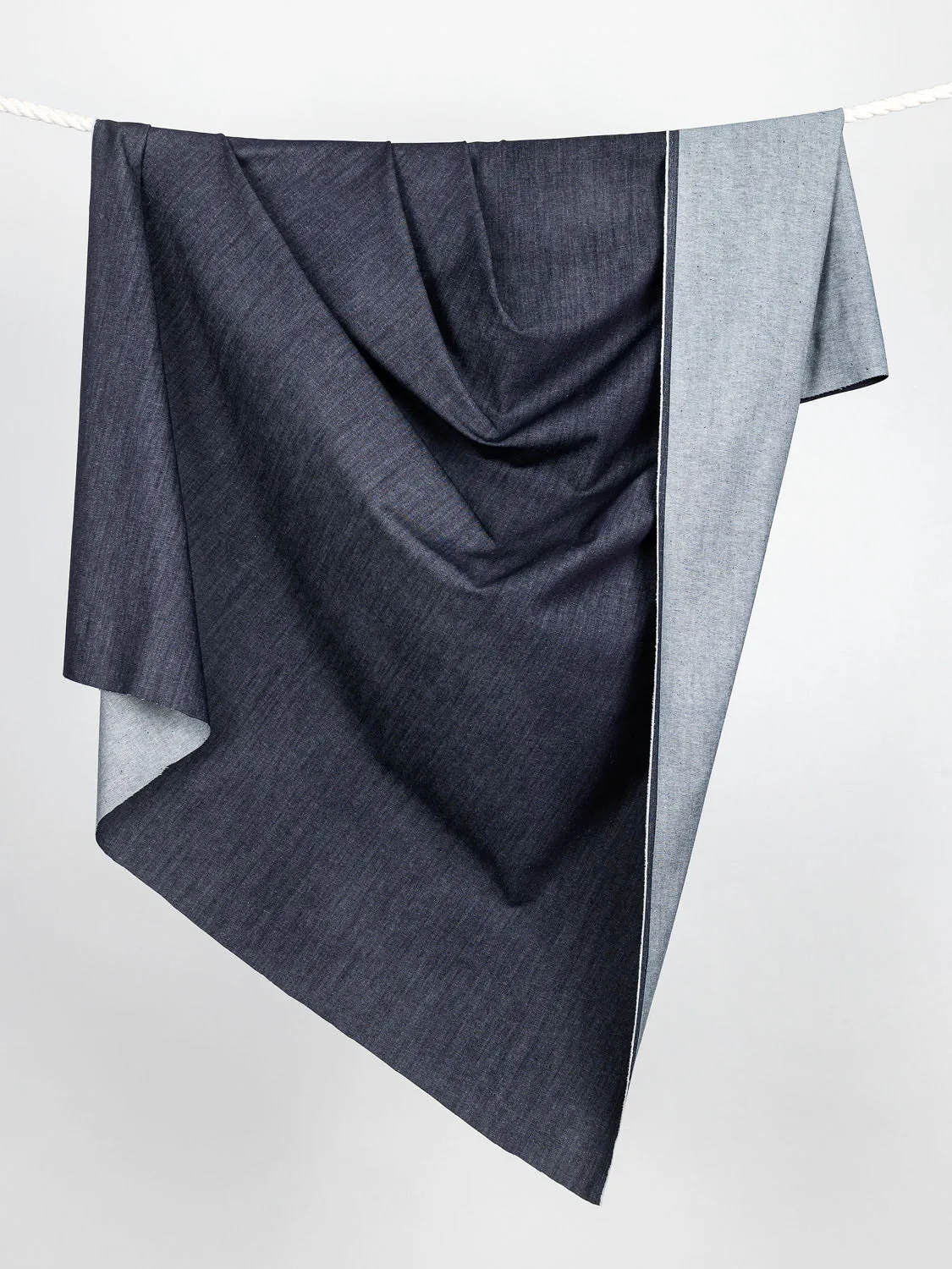 10.25oz Stretch Organic Cotton Denim - Midnight Blue - Swatch