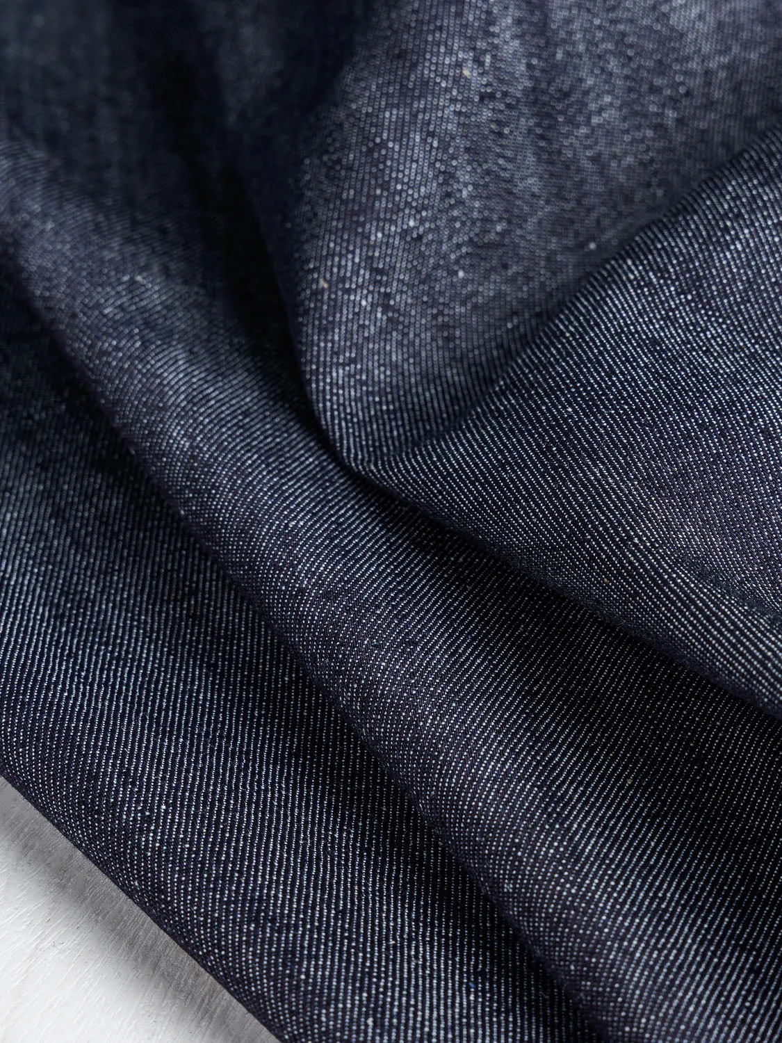 10.25oz Stretch Organic Cotton Denim - Midnight Blue - Swatch