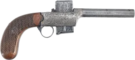 A RARE COLLEYE HARMONICA PISTOL C.1860