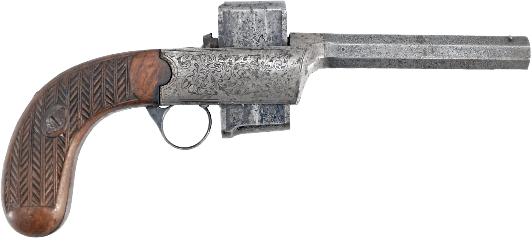 A RARE COLLEYE HARMONICA PISTOL C.1860