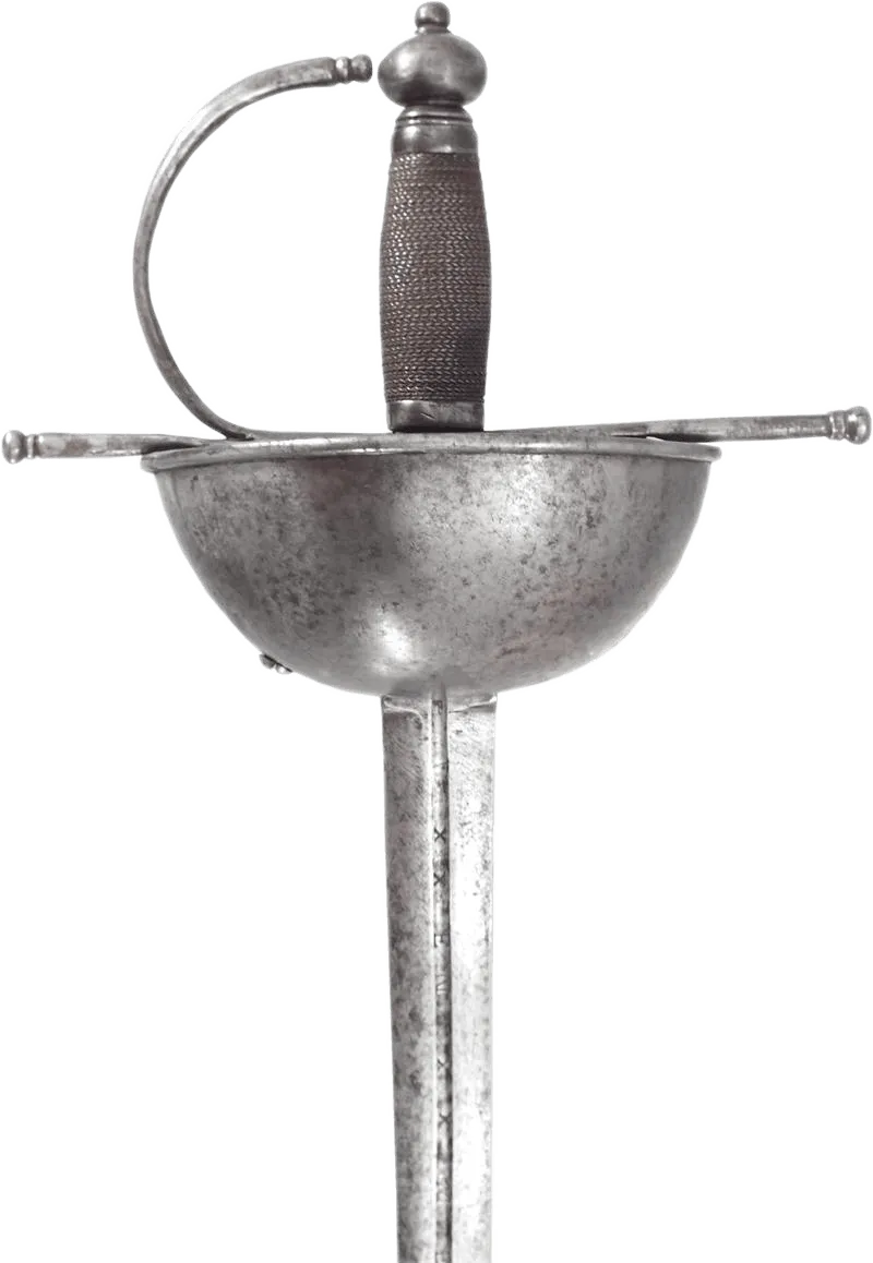 A SPANISH CUP HILT RAPIER C.1670