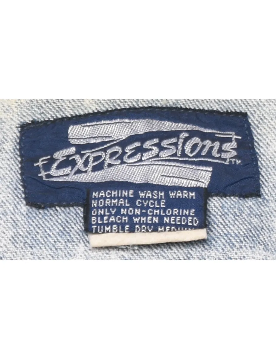 Acid Wash Denim Jacket - M