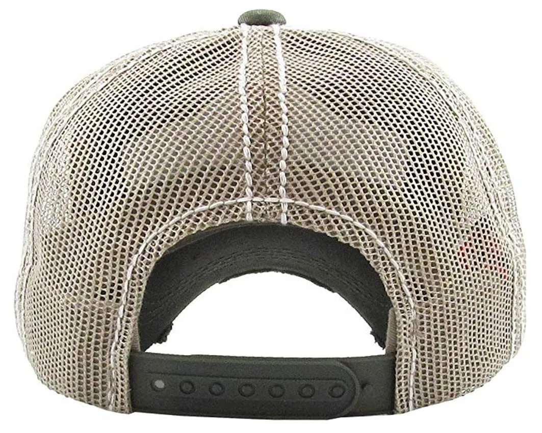 Air Force Star Distressed Baseball Cap by Funky Junque