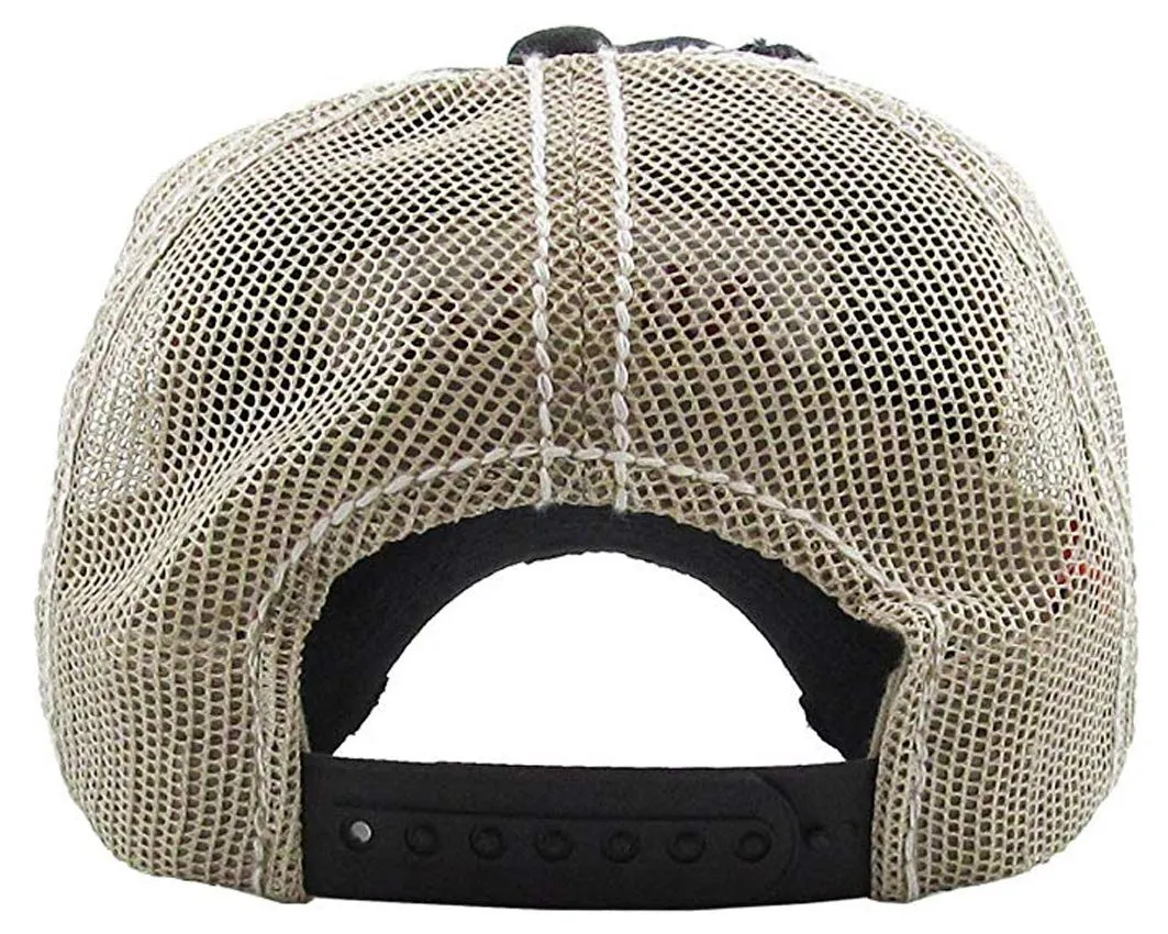 Air Force Star Distressed Baseball Cap by Funky Junque