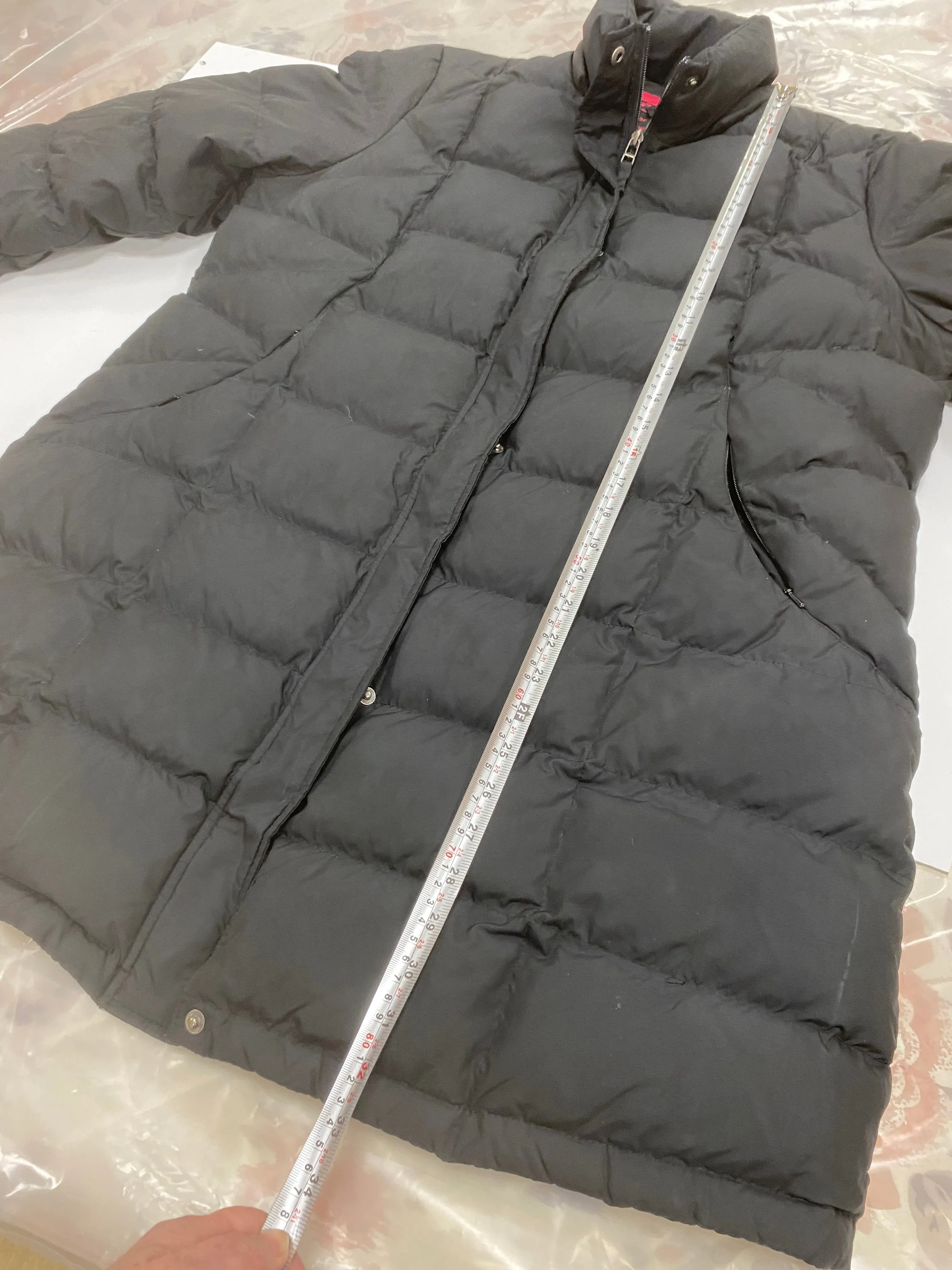Black Feather & Down Ladies Jacket Per Una Size XL
