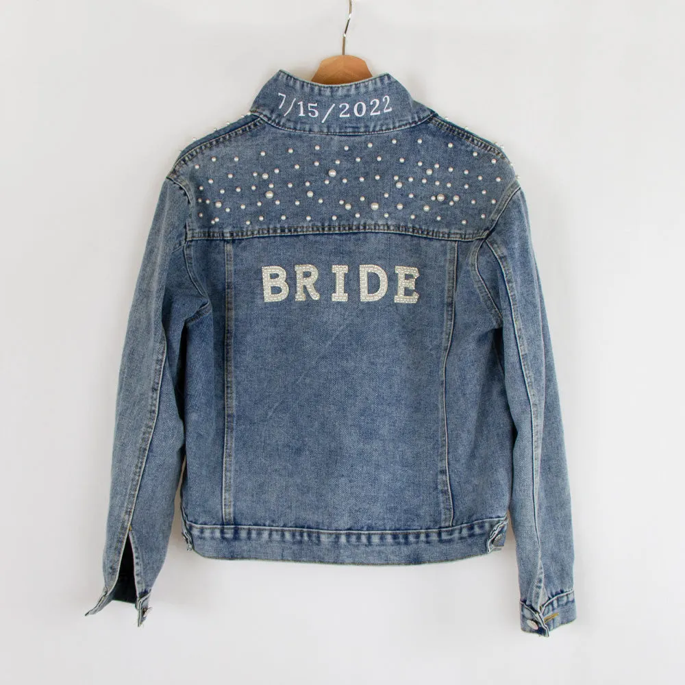 (Blue Pearl) Bride Patch Denim Jacket