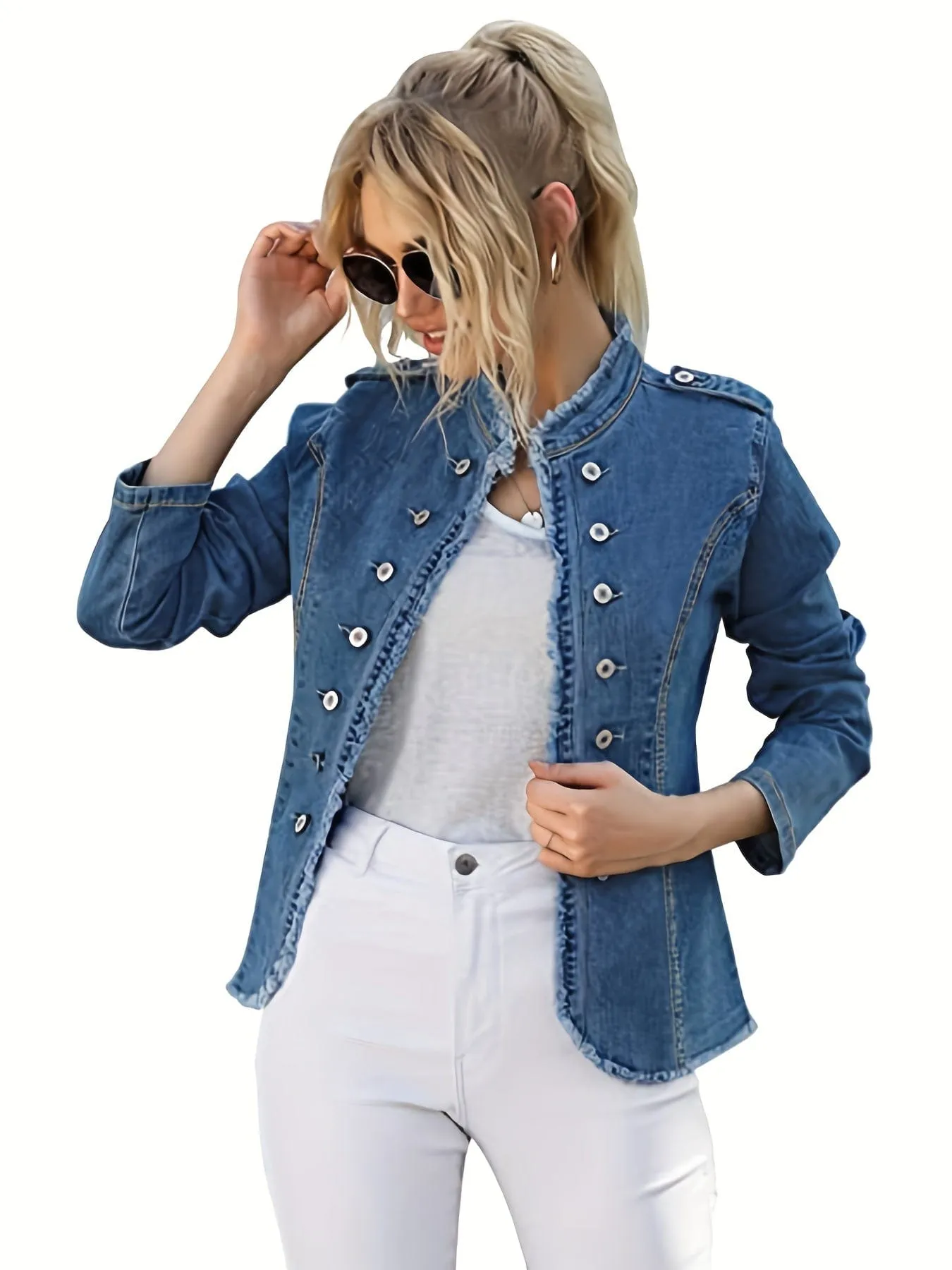 Button-Up Denim Jacket