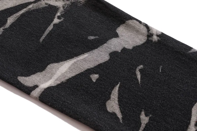 Concrete Tie-Dye Distressed Denim Jeans