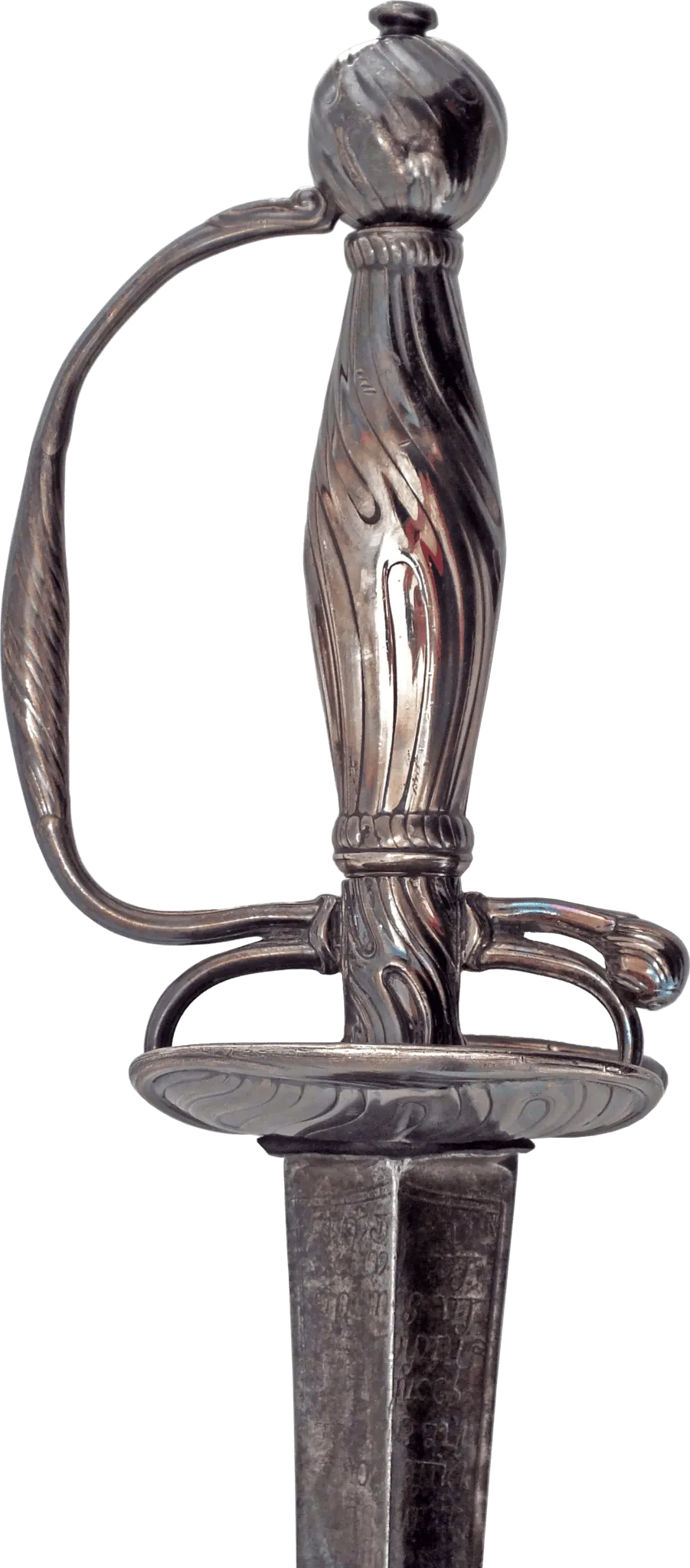 FRENCH SILVER HILTED SMALLSWORD C.1720-50