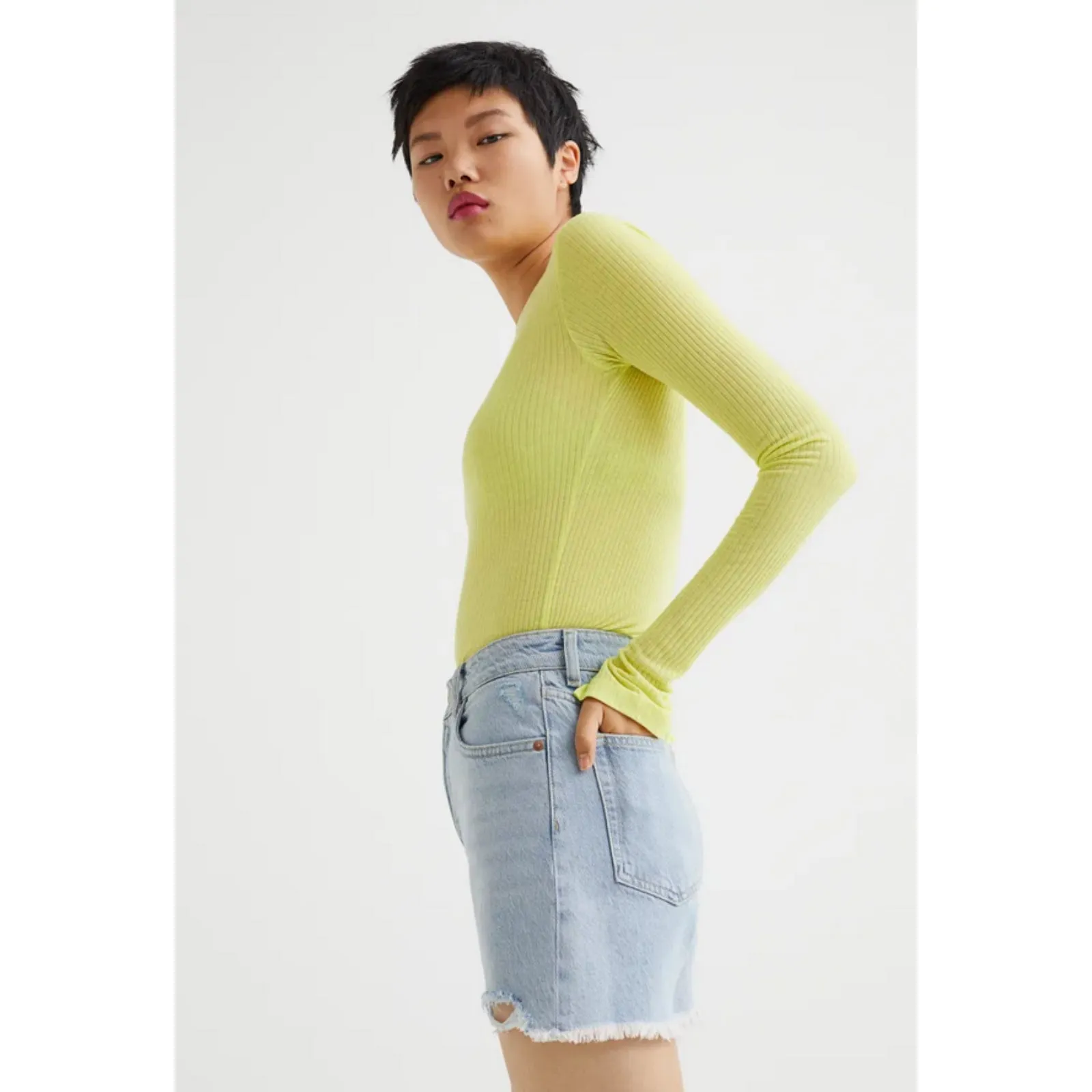 H&M Light Blue Denim Shorts | US 8