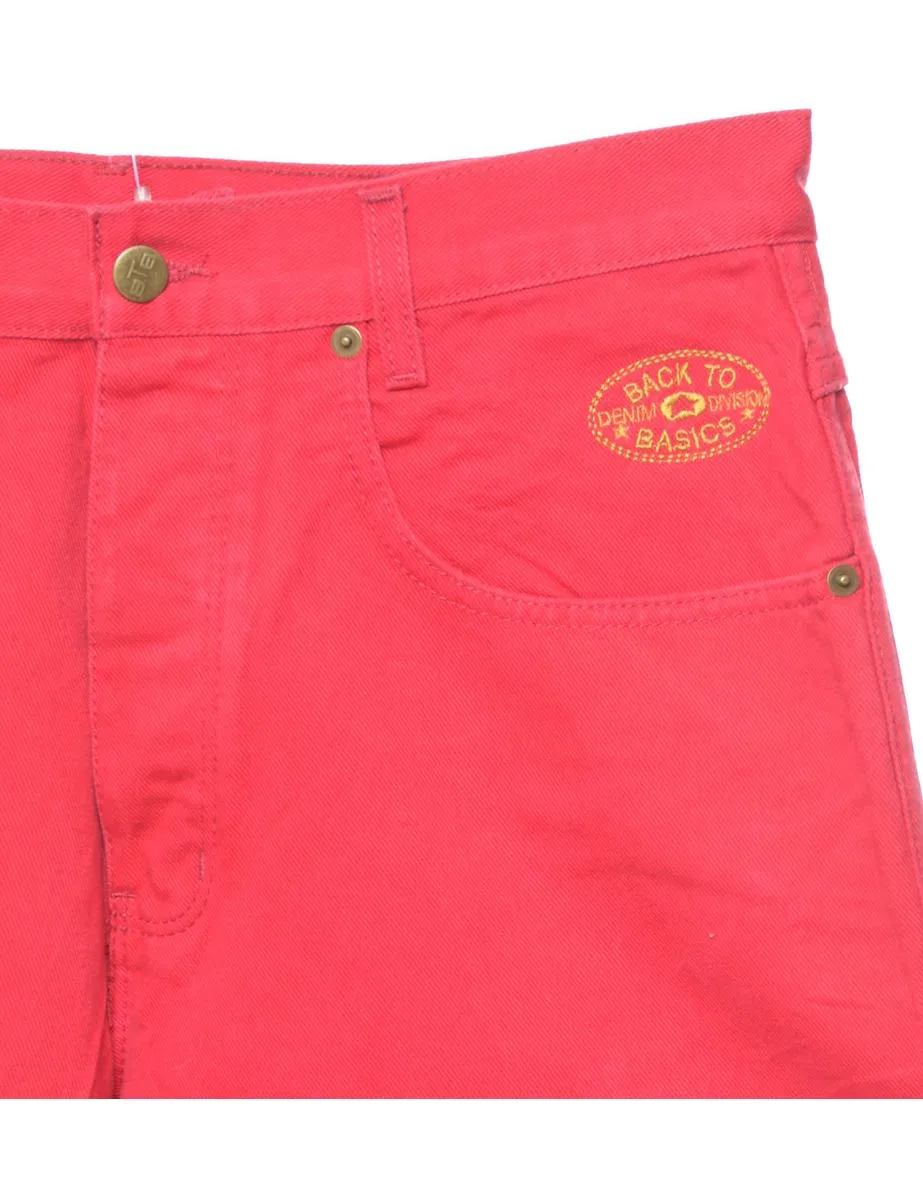 Hot Pink Straight Fit Jeans - W31 L34