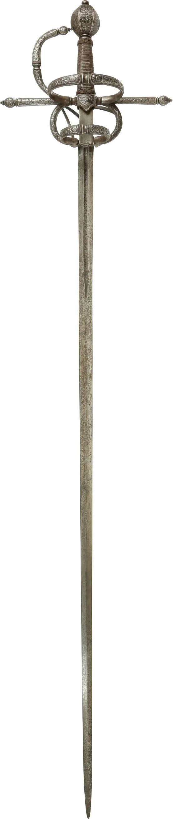 MAGNIFICENT SWEPT HILT RAPIER AND COMPANION LEFT HAND DAGGER