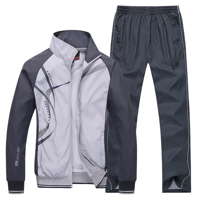 Men's Sportswear Set Autumn Print Basketball training Sport Suit - Two pieces