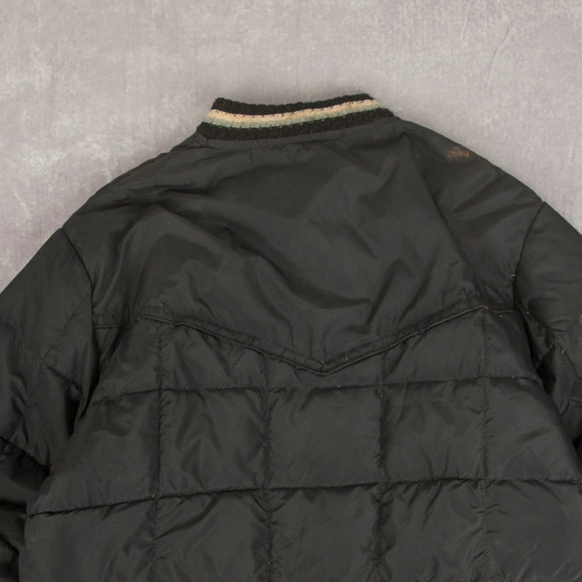 MEN'S VINTAGE 1980S PUFFER BOMBER JACKET - LARGE