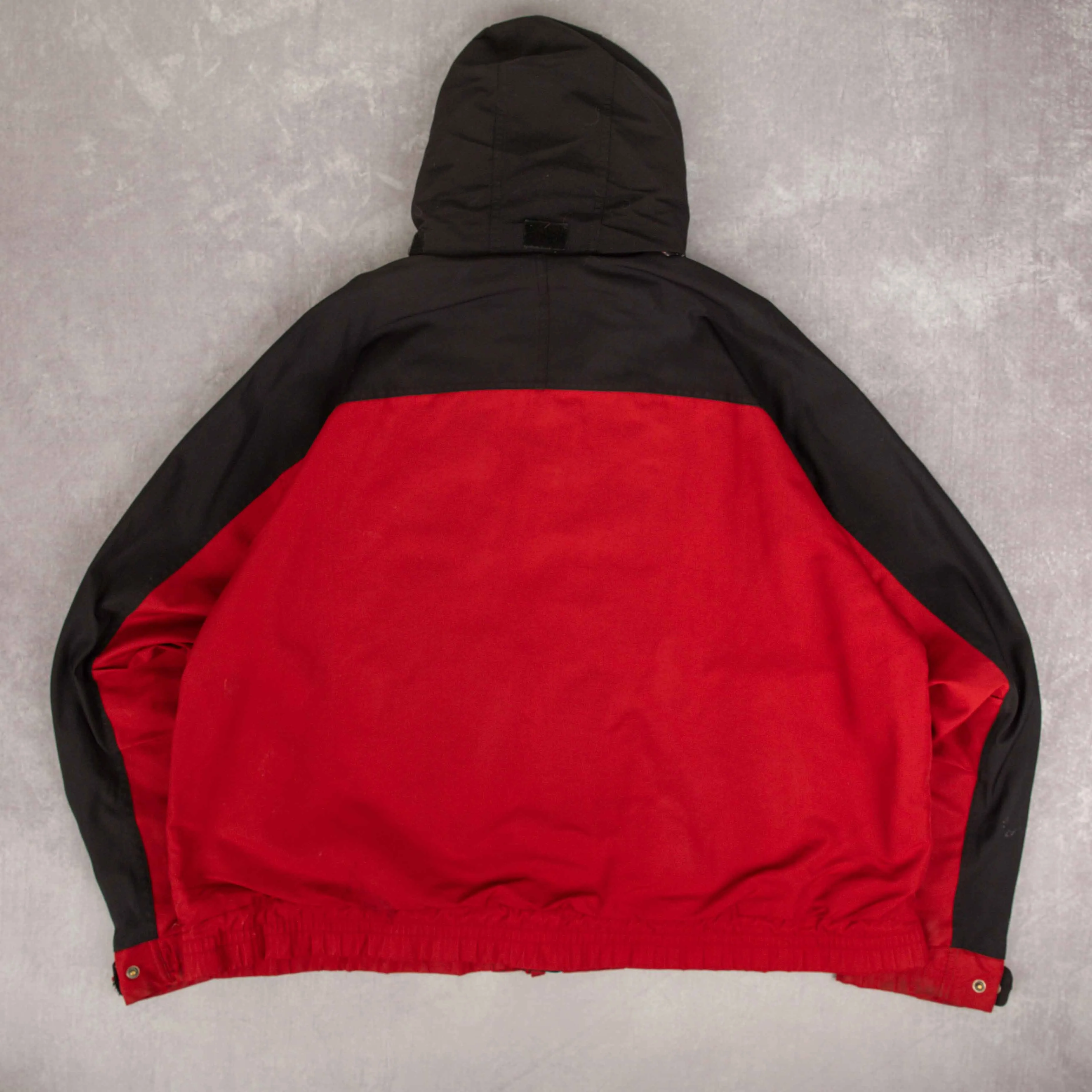 MEN'S VINTAGE CARHARTT HOODED WORKWEAR RAIN JACKET - LARGE