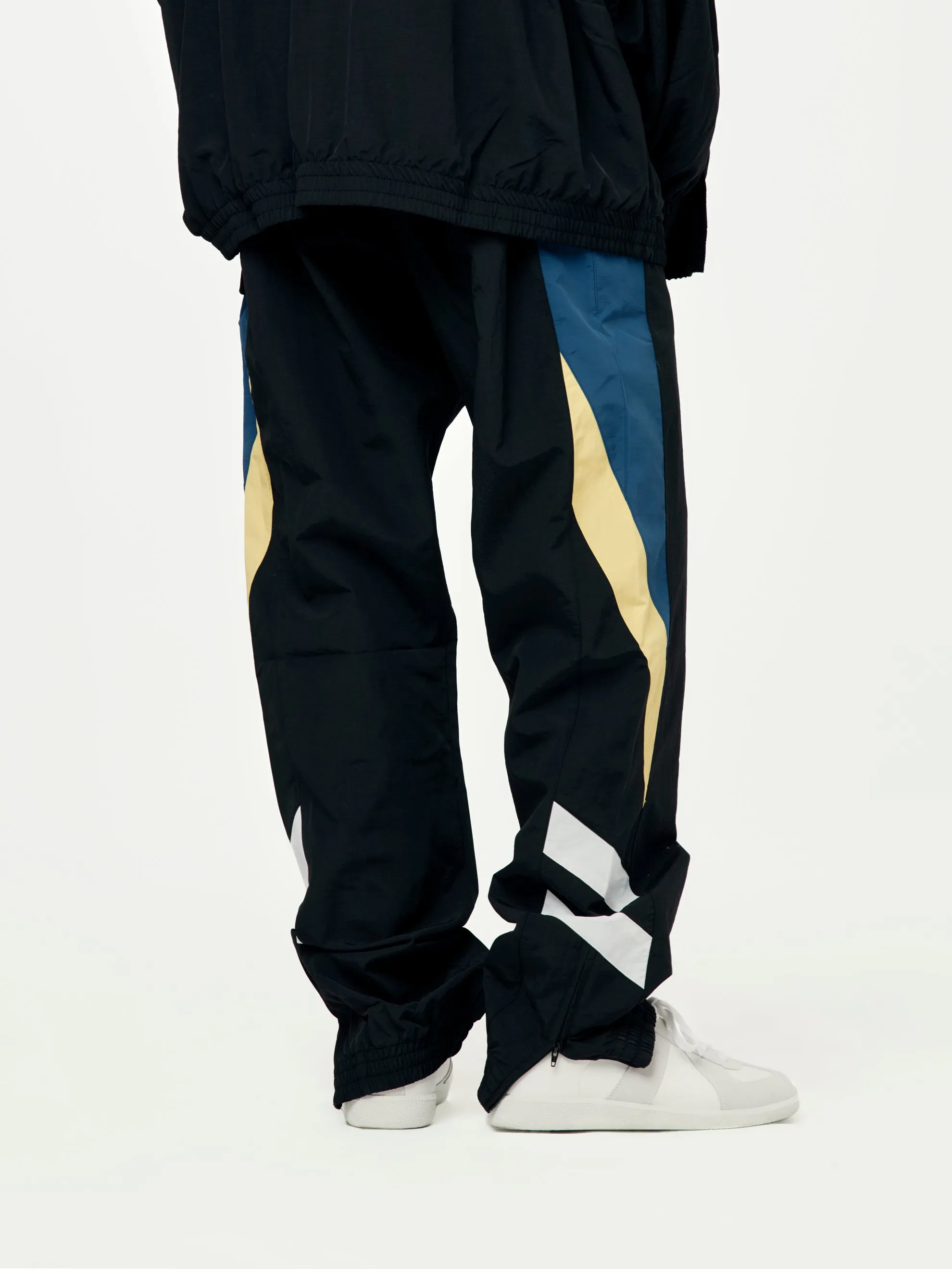 Panelled Trackpant (Black/Yellow)