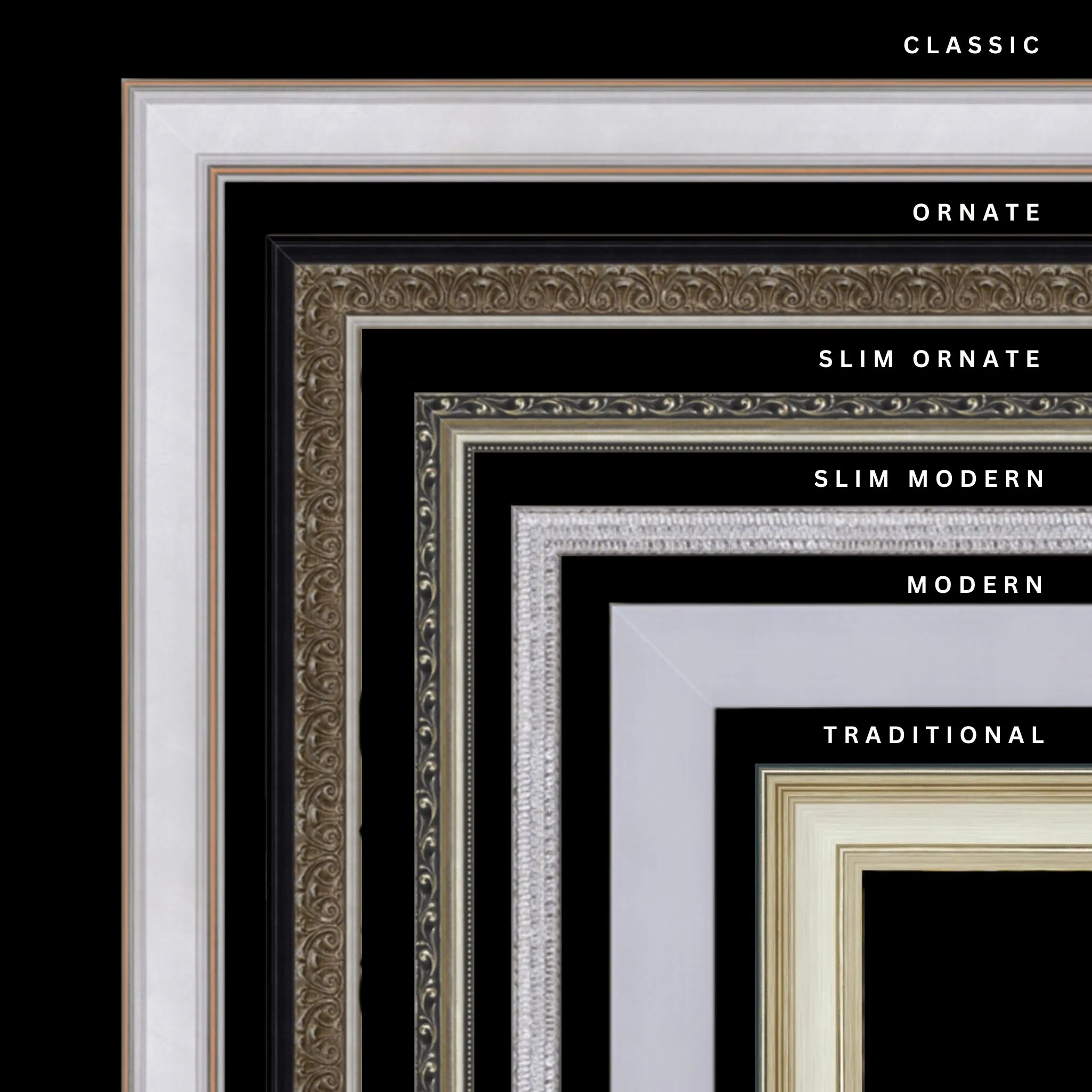 Silver 43x30 Picture Frame Ornate Traditional Classic Antique