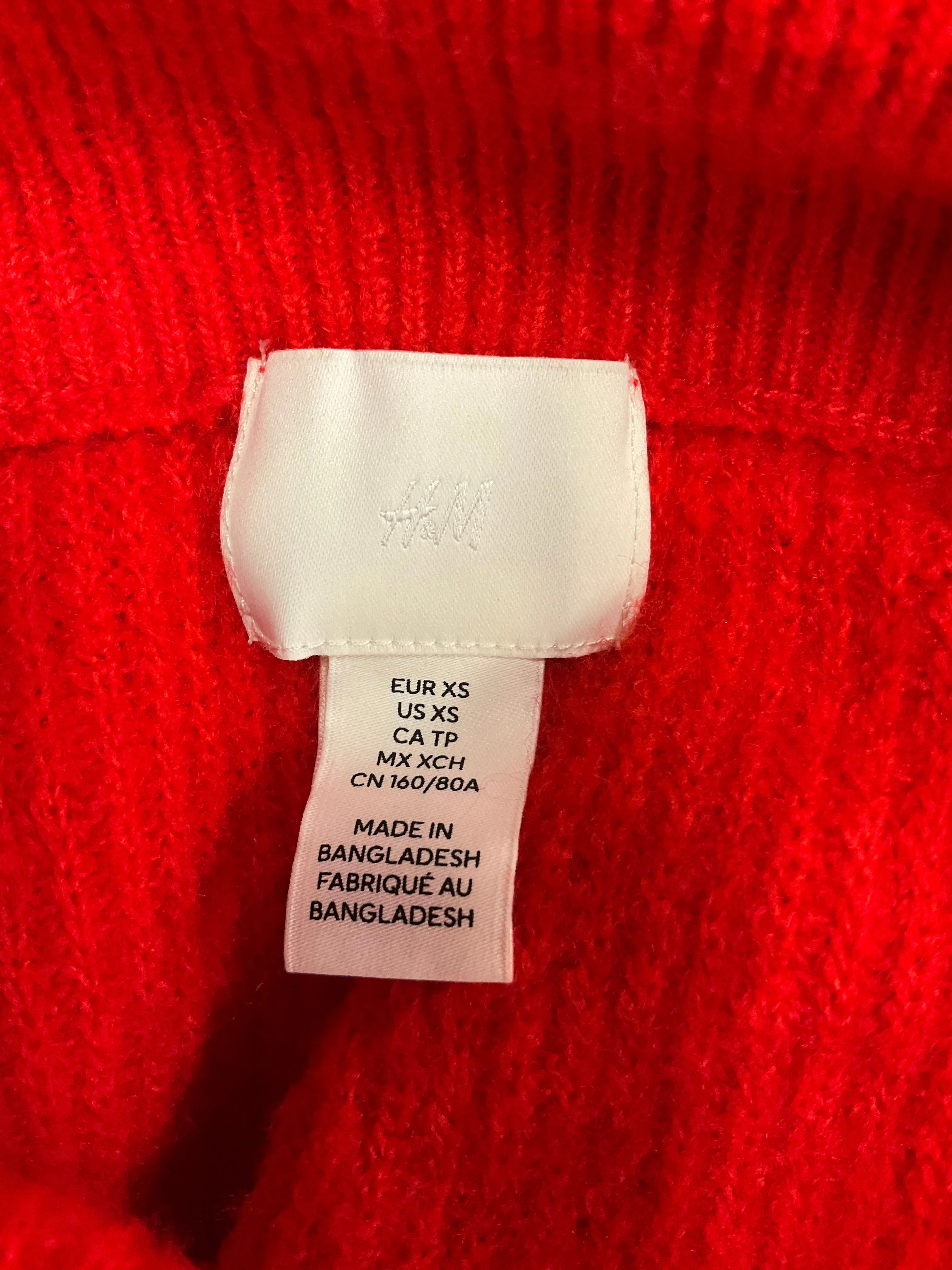 Sweater By H&m In Red, Size: Xs