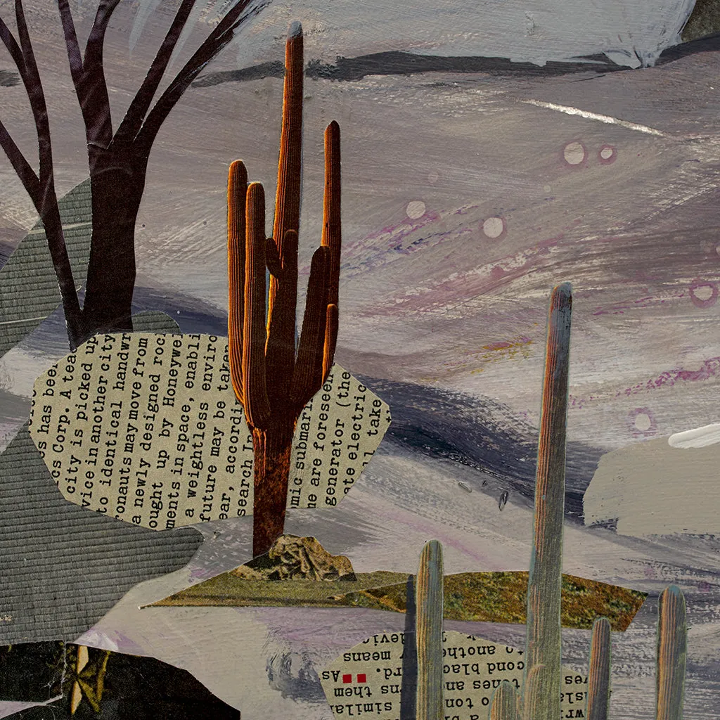 WHEN THE DESERT DREAMS original mixed media painting