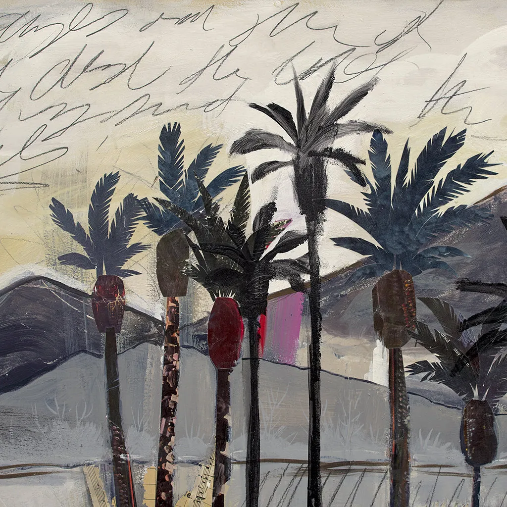 WHEN THE DESERT DREAMS original mixed media painting
