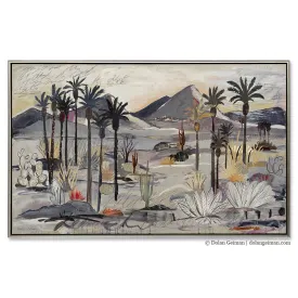 WHEN THE DESERT DREAMS original mixed media painting