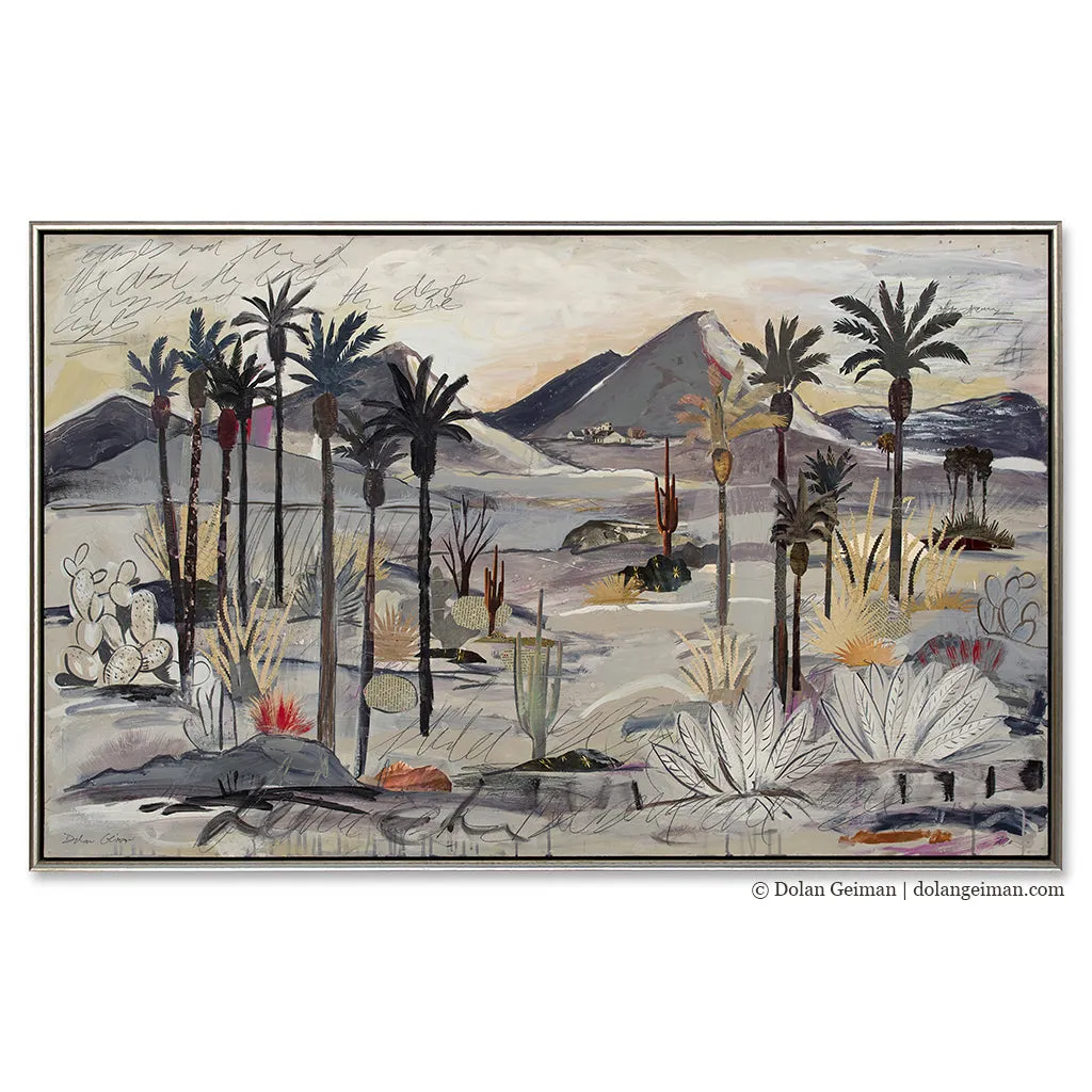 WHEN THE DESERT DREAMS original mixed media painting